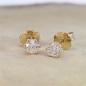 Preview: Diamant Ohrstecker 750 Gold - Gelbgold, 6 Krappen, 0,50 ct - 2 Brillanten IF/F - Luxus Ohrschmuck Damen