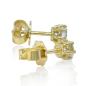 Preview: Diamant Ohrstecker 750 Gold - Gelbgold, 6 Krappen, 0,50 ct - 2 Brillanten IF/F - Luxus Ohrschmuck Damen