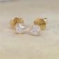Preview: Diamant Ohrstecker 750 Gold - Gelbgold, 6 Krappen, 0,50 ct - 2 Brillanten IF/F - Luxus Ohrschmuck Damen