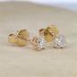 Preview: Brillant Diamant Ohrstecker 750/- Gelbgold 18 Karat Gold 0,50 Karat G/VS