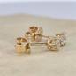 Preview: Diamant Ohrstecker 750 Gold - Gelbgold, 6 Krappen, 0,50 ct - 2 Brillanten IF/F - Luxus Ohrschmuck Damen