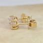 Preview: Diamant Ohrstecker 750 Gold - Gelbgold, 6 Krappen, 0,70 ct - 2 Brillanten IF/F - Luxus Ohrschmuck Damen