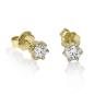 Preview: Diamant Ohrstecker 750 Gold - Gelbgold, 6 Krappen, 0,70 ct - 2 Brillanten IF/F - Luxus Ohrschmuck Damen