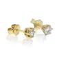 Preview: Diamant Ohrstecker 750 Gold - Gelbgold, 6 Krappen, 0,70 ct - 2 Brillanten IF/F - Luxus Ohrschmuck Damen