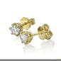 Preview: Diamant Ohrstecker 750 Gold - Gelbgold, 6 Krappen, 0,70 ct - 2 Brillanten IF/F - Luxus Ohrschmuck Damen