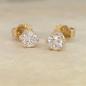 Preview: Diamant Ohrstecker 750 Gold - Gelbgold, 6 Krappen, 0,70 ct - 2 Brillanten IF/F - Luxus Ohrschmuck Damen