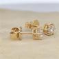 Preview: Diamant Ohrstecker 750 Gold - Gelbgold, 6 Krappen, 0,70 ct - 2 Brillanten IF/F - Luxus Ohrschmuck Damen