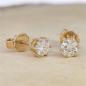 Preview: Diamant Ohrstecker 750 Gold - Gelbgold, 6 Krappen, 0,80 ct - 2 Brillanten IF/F - Luxus Ohrschmuck Damen