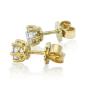 Preview: Diamant Ohrstecker 750 Gold - Gelbgold, 6 Krappen, 0,80 ct - 2 Brillanten IF/F - Luxus Ohrschmuck Damen