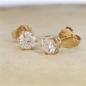 Preview: Diamant Ohrstecker 750 Gold - Gelbgold, 6 Krappen, 0,80 ct - 2 Brillanten IF/F - Luxus Ohrschmuck Damen