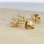Preview: Diamant Ohrstecker 750 Gold - Gelbgold, 6 Krappen, 1,02 ct - 2 Brillanten IF/F - Luxus Ohrschmuck Damen