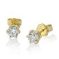 Preview: Diamant Ohrstecker 750 Gold - Gelbgold, 6 Krappen, 1,02 ct - 2 Brillanten IF/F - Luxus Ohrschmuck Damen