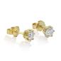 Preview: Diamant Ohrstecker 750 Gold - Gelbgold, 6 Krappen, 1,02 ct - 2 Brillanten IF/F - Luxus Ohrschmuck Damen