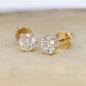 Preview: Diamant Ohrstecker 750 Gold - Gelbgold, 6 Krappen, 1,02 ct - 2 Brillanten IF/F - Luxus Ohrschmuck Damen