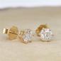 Preview: Diamant Ohrstecker 750 Gold - Gelbgold, 6 Krappen, 1,02 ct - 2 Brillanten IF/F - Luxus Ohrschmuck Damen