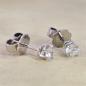 Preview: Brillant Diamant Ohrstecker Paar 750/- Weißgold 18 Karat Gold 0,42 Karat G/VS