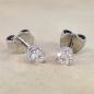 Preview: Brillant Diamant Ohrstecker Paar 750/- Weißgold 18 Karat Gold 0,42 Karat G/VS