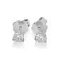 Preview: Brillant Diamant Ohrstecker Paar 750/- Weißgold 18 Karat Gold 0,42 Karat G/VS