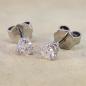 Preview: Brillant Diamant Ohrstecker Paar 750/- Weißgold 18 Karat Gold 0,42 Karat G/VS