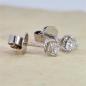 Preview: Brillant Diamant Ohrstecker Paar 750/- Weißgold 18 Karat Gold 0,50 Karat G/VS