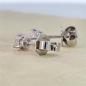 Preview: Brillant Diamant Ohrstecker Paar 750/- Weißgold 18 Karat Gold 0,50 Karat G/VS