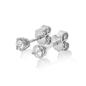 Preview: Brillant Diamant Ohrstecker Paar 750/- Weißgold 18 Karat Gold 0,50 Karat G/VS