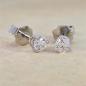Preview: Brillant Diamant Ohrstecker Paar 750/- Weißgold 18 Karat Gold 0,50 Karat G/VS