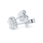 Preview: Luxus Diamant Ohrstecker 750 Gold (IF/F) - Weißgold, 3 Krappen, 0,70 ct - lupenrein, echter Brillantschmuck