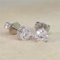 Preview: Brillant Diamant Ohrstecker 750/- Weißgold 18 Karat Gold 1,02 Karat G/VS