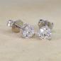 Preview: Brillant Diamant Ohrstecker 750/- Weißgold 18 Karat Gold 1,02 Karat G/VS