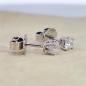 Preview: Brillant Diamant Ohrstecker Paar 750/- Weißgold 18 Karat Gold 0,40 Karat G/VS