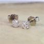Preview: Brillant Diamant Ohrstecker Paar 750/- Weißgold 18 Karat Gold 0,40 Karat G/VS
