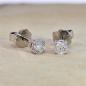 Preview: Brillant Diamant Ohrstecker Paar 750/- Weißgold 18 Karat Gold 0,40 Karat G/VS