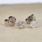 Preview: Brillant Diamant Ohrstecker Paar 750/- Weißgold 18 Karat Gold 0,50 Karat G/VS