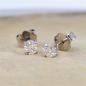 Preview: Brillant Diamant Ohrstecker Paar 750/- Weißgold 18 Karat Gold 0,50 Karat G/VS