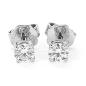 Preview: Brillant Diamant Ohrstecker Paar 750/- Weißgold 18 Karat Gold 0,50 Karat G/VS