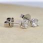 Preview: Brillant Diamant Ohrstecker Paar 750/- Weißgold 18 Karat Gold 0,60 Karat G/VS