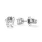 Preview: Brillant Diamant Ohrstecker Paar 750/- Weißgold 18 Karat Gold 0,60 Karat G/VS