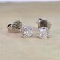 Preview: Brillant Diamant Ohrstecker Paar 750/- Weißgold 18 Karat Gold 0,60 Karat G/VS