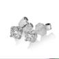 Preview: Luxus Diamant Ohrstecker 750 Gold (IF/F) - Weißgold, 4 Krappen, 0,80 ct - lupenrein, echter Brillantschmuck