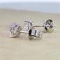 Preview: Brillant Diamant Ohrstecker 750/- Weißgold 18 Karat Gold 1,43 Karat G/VS