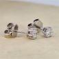 Preview: Brillant Diamant Ohrstecker Paar 750/- Weißgold 18 Karat Gold 0,42 Karat G/VS