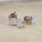 Preview: Brillant Diamant Ohrstecker Paar 750/- Weißgold 18 Karat Gold 0,42 Karat G/VS
