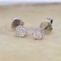 Preview: Brillant Diamant Ohrstecker Paar 750/- Weißgold 18 Karat Gold 0,50 Karat G/VS