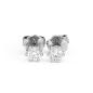 Preview: Brillant Diamant Ohrstecker Paar 750/- Weißgold 18 Karat Gold 0,50 Karat G/VS