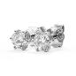 Preview: Brillant Diamant Ohrstecker Paar 750/- Weißgold 18 Karat Gold 0,50 Karat G/VS