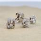 Preview: Brillant Diamant Ohrstecker Paar 750/- Weißgold 18 Karat Gold 0,50 Karat G/VS