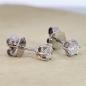 Preview: Brillant Diamant Ohrstecker Paar 750/- Weißgold 18 Karat Gold 0,50 Karat G/VS