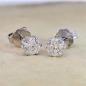 Preview: Brillant Diamant Ohrstecker Paar 750/- Weißgold 18 Karat Gold 0,80 Karat G/VS