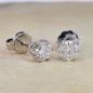 Preview: Brillant Diamant Ohrstecker Paar 750/- Weißgold 18 Karat Gold 0,80 Karat G/VS